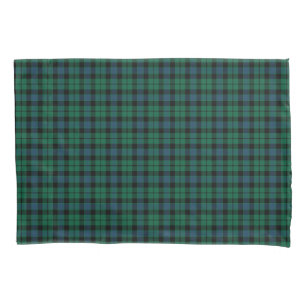 Green and Blue MacKay Clan Scottish Tartan Pillow Case