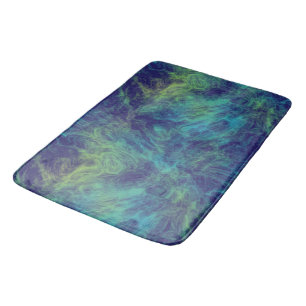 green and blue Marble abstract Bath Mat