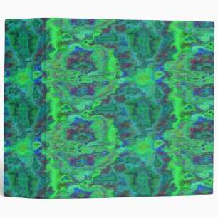 Green and blue marble print notebook 3 ring binder