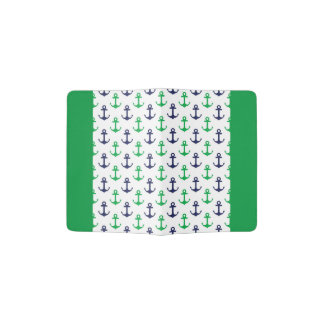 Green and Blue Nautical Passport Holder