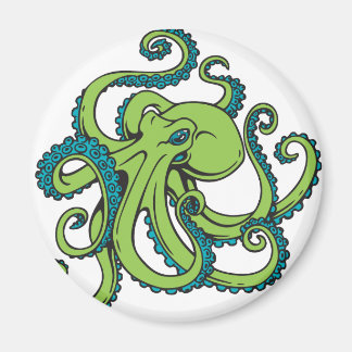 Green and Blue Octopus Magnet
