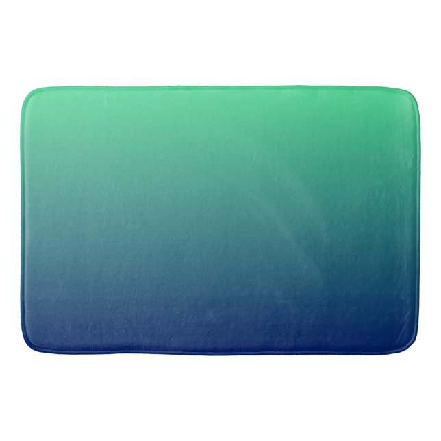Green and blue ombre bath mat (Front)
