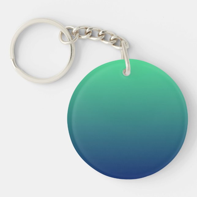 Green and blue ombre keychain (Front)