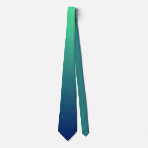Green and blue ombre neck tie