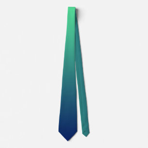 Green and blue ombre neck tie