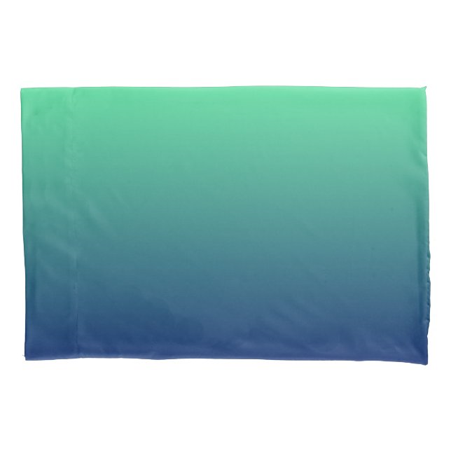 Green and blue ombre pillow case (Front)