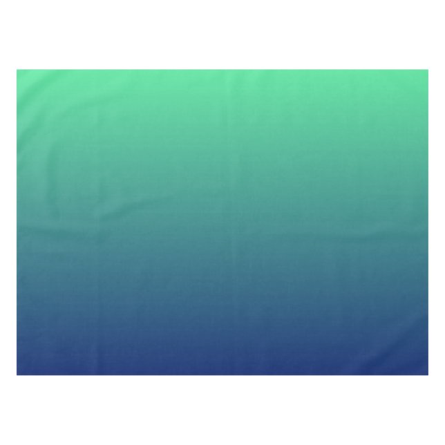 Green and blue ombre tablecloth (Front (Horizontal))