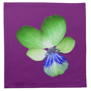 Green and Blue Pansy Napkin