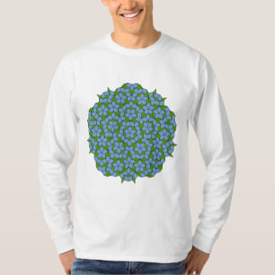 Green and Blue Penrose Rhombus Pattern T-Shirt