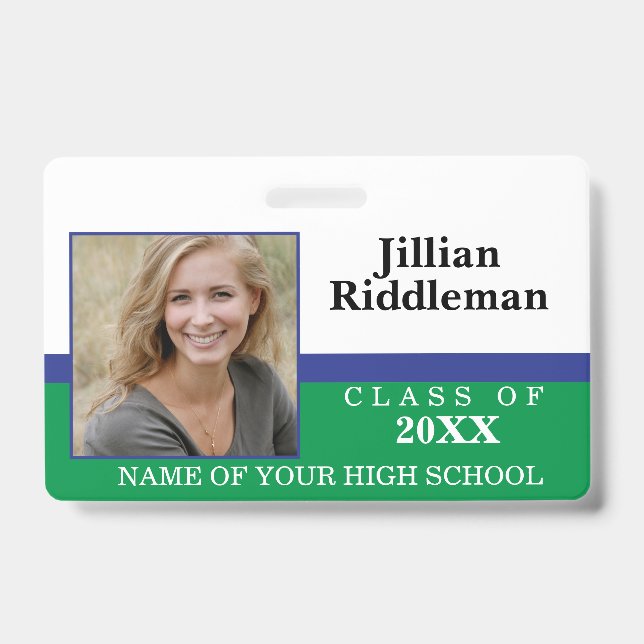Green and Blue Photo Event Badge (Front)