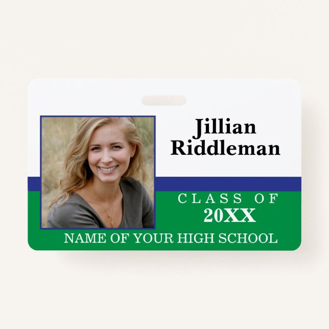Green and Blue Photo Event Badge (Front)
