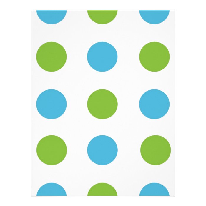 Green and Blue Polka Dots Letterhead Design