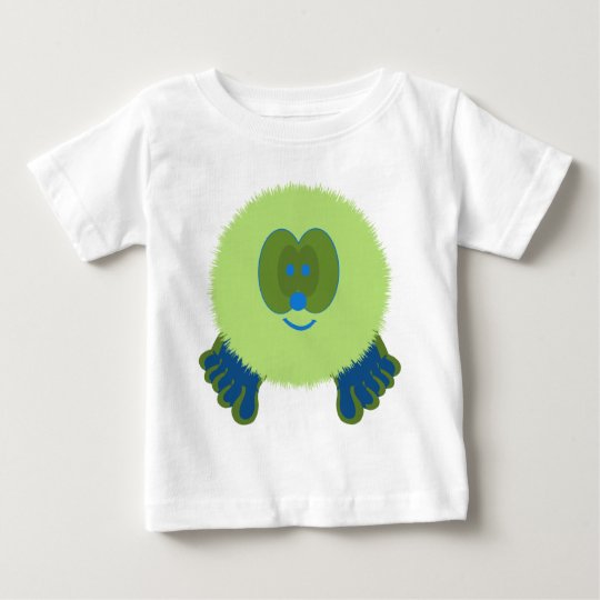 Green and Blue Pom Pom Pal Baby T-Shirt