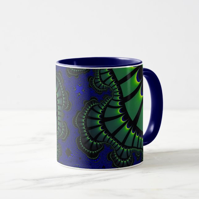 Green and Blue Remix Mug (Front Right)