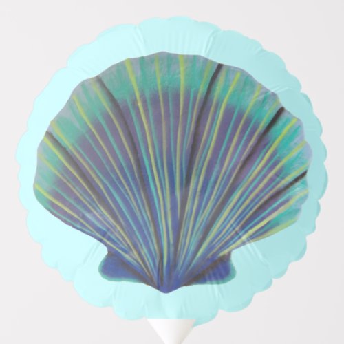 Green and Blue Scallop Shell Balloon