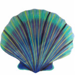 Green and Blue Scallop Shell Ornament<br><div class="desc">Acrylic photo sculpture ornament of a lovely green and blue scallop shell. See matching acrylic photo sculpture pin,  keychain,  magnet and sculpture. See the entire Under the Sea Ornament collection in the SPECIAL TOUCHES | Party Favors section.</div>