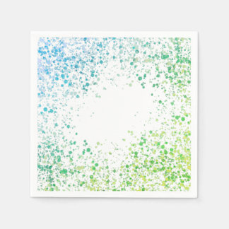 Green and Blue Splatter Napkins
