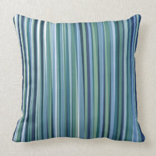 Green and Blue stripe pillow Pillow modern