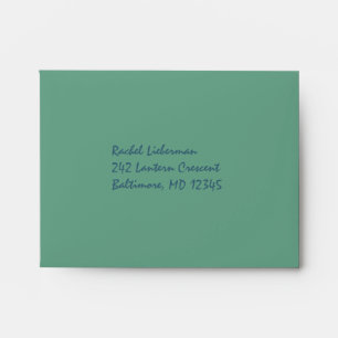 Green and Blue Striped A2 RSVP Envelope