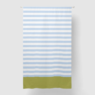 Green and Blue Stripes Blackout Curtains
