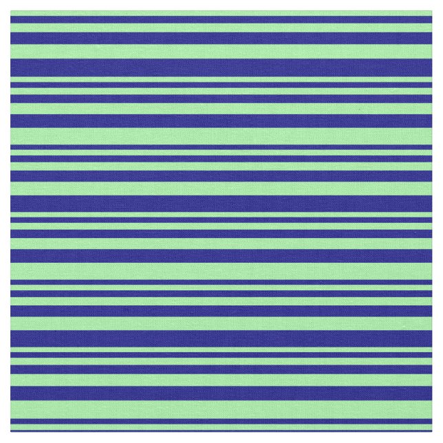 Green and Blue Stripes Fabric (Close Up)