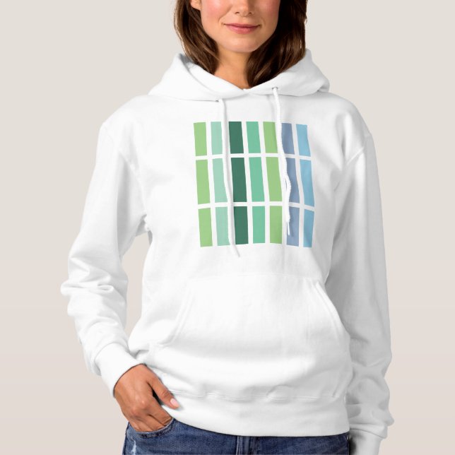 Green and Blue Stripes Hoodie (Front)