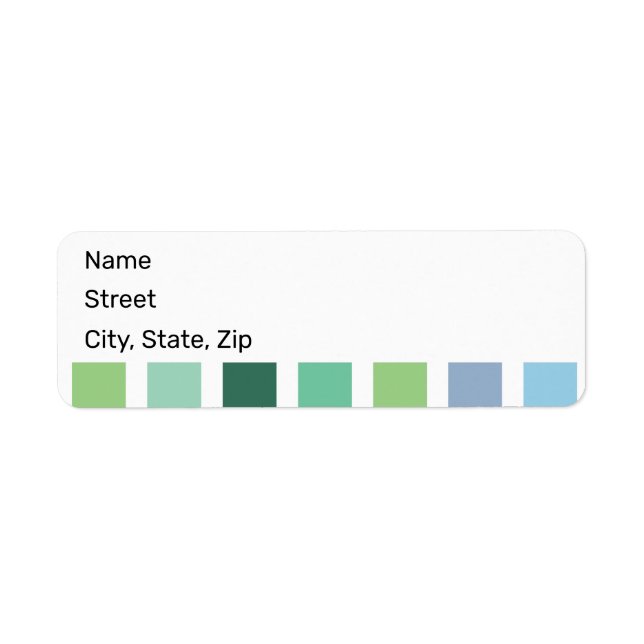 Green and Blue Stripes Label (Front)