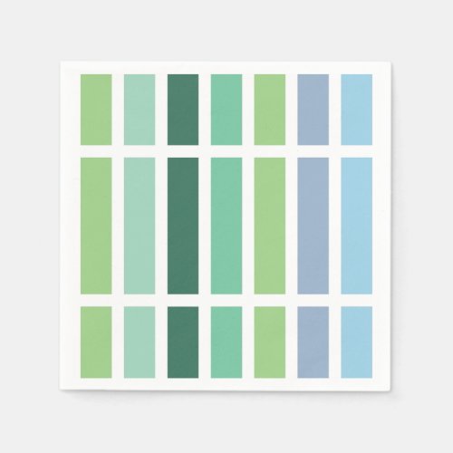 Green and Blue Stripes Napkins