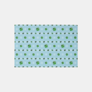 Green and Blue Succulents Area Rug