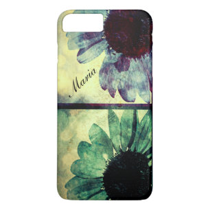 Green And Blue Sunflowers Art iPhone 7+ Case