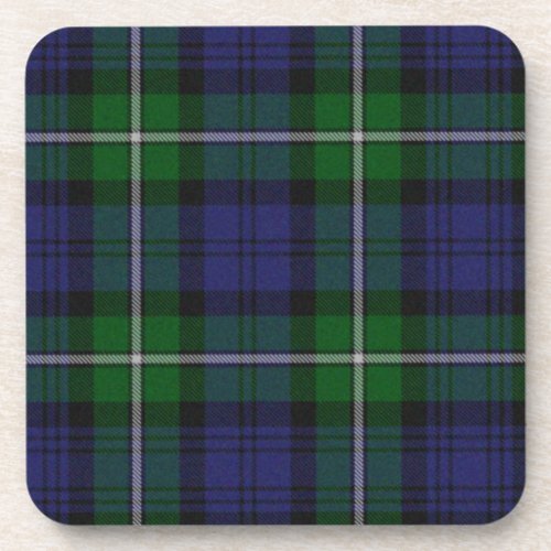 Green and Blue Tartan Plaid Coaster