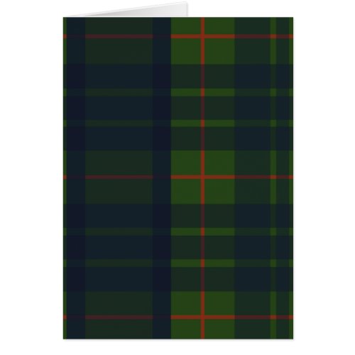 Green and Blue Tartan Plaid Greeting Card