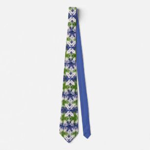 Green and blue tie dye tie