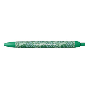 Green and Blue Vibrant and Bold Floral Pattern Pen