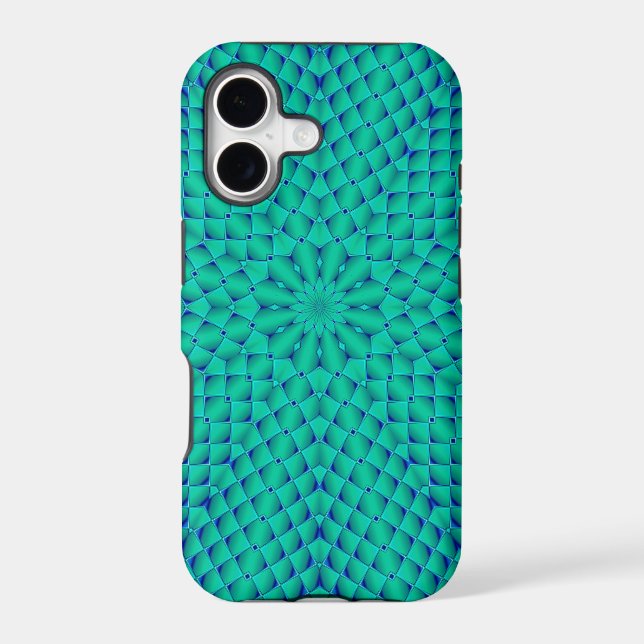 Green and Blue Waves Iphone Case (Back)