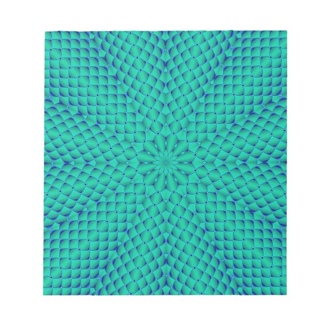 Green and Blue Waves Notepad (Front)
