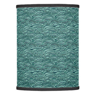 Green and blue waves pattern. Sea texture. Lamp Shade