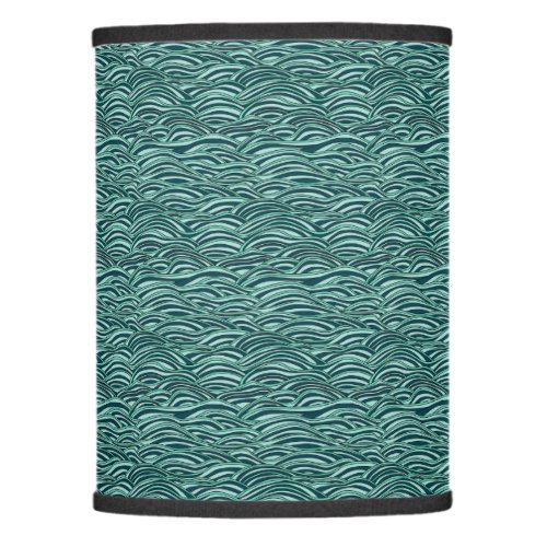 Green and blue waves pattern Sea texture Lamp Shade