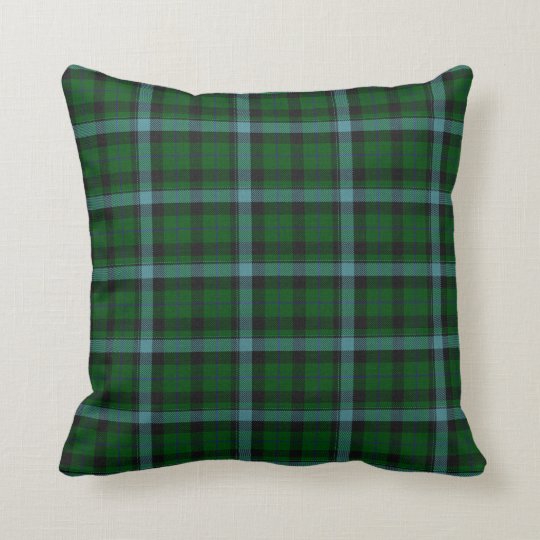 Green and Blues Tartan Plaid Pattern Throw Pillow | Zazzle.com