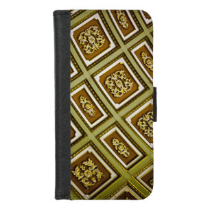Green and Brown Architecture Print iPhone 8/7 Wallet Case