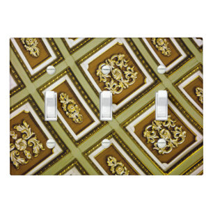 Green and Brown Architecture Print Light Switch Cover