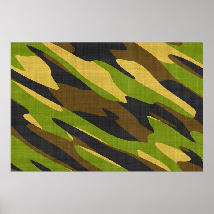 Green and Brown Army Camouflage Posters