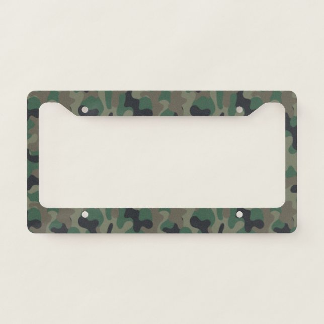 Green and Brown Camouflage. Camo your License Plate Frame (Front)