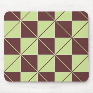 Green and Brown Checkerboard Argyle Mouse Pad