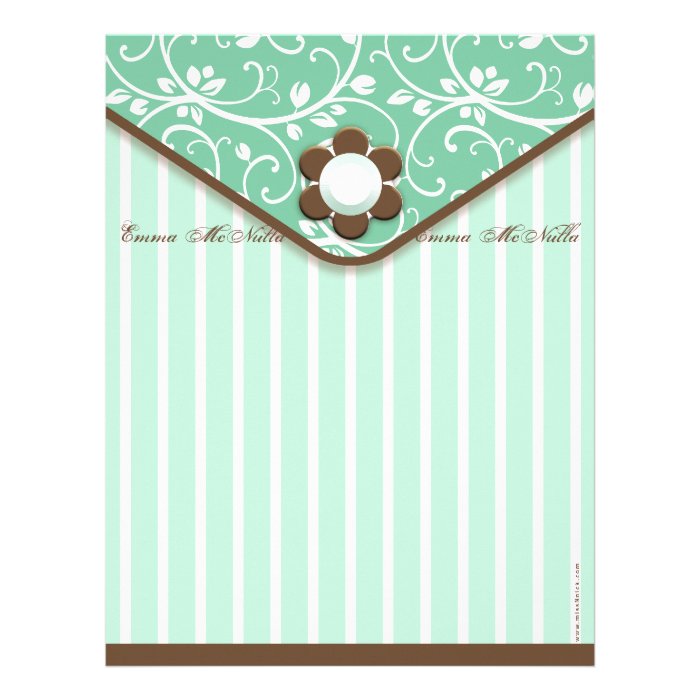 Green and Brown Clutch Letterhead
