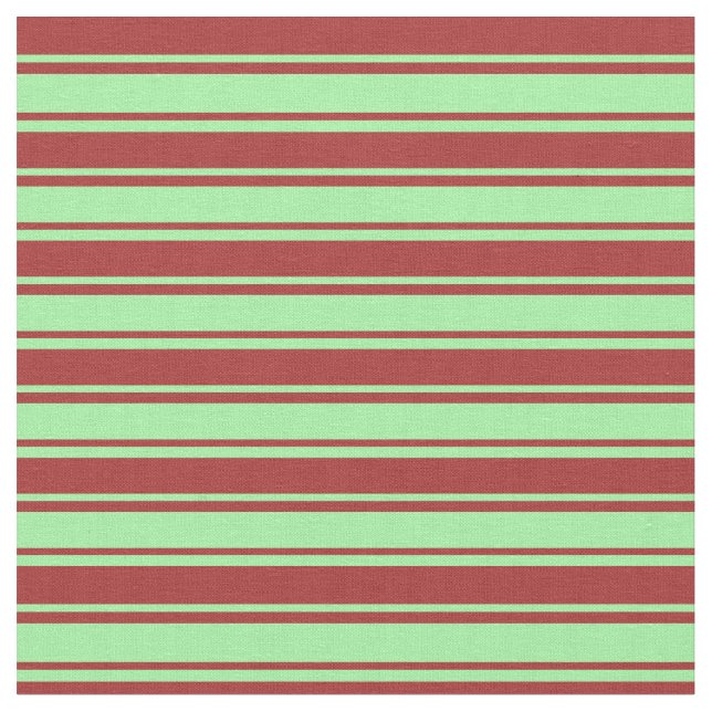 Green and Brown Colored Stripes Pattern Fabric (Close Up)