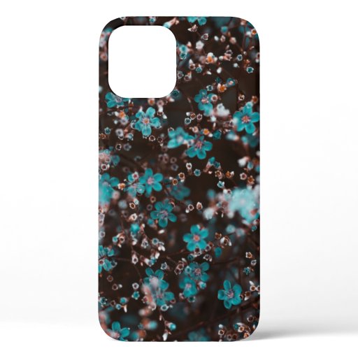 GREEN AND BROWN FLOWERS iPhone 12 CASE