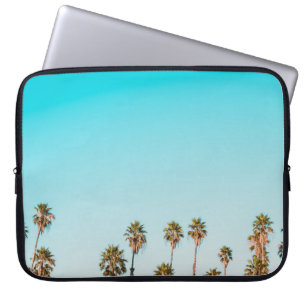 GREEN-AND-BROWN PALM TREES UNDER CLEAR BLUE SKY LAPTOP SLEEVE