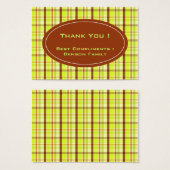 Green and brown plaid pattern (Front & Back)