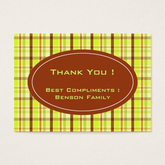 Green and brown plaid pattern (Front)